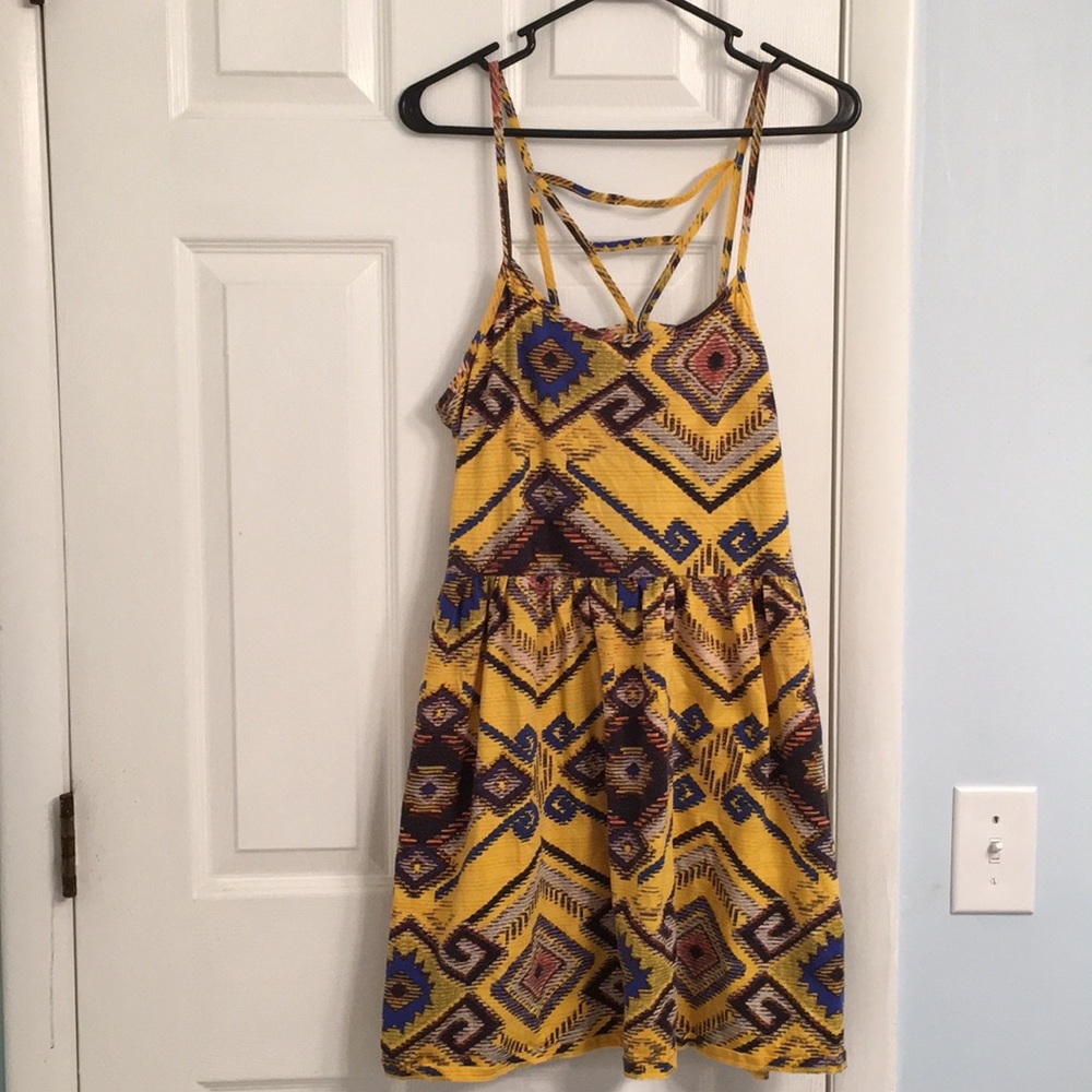 Yellow tribal sundress